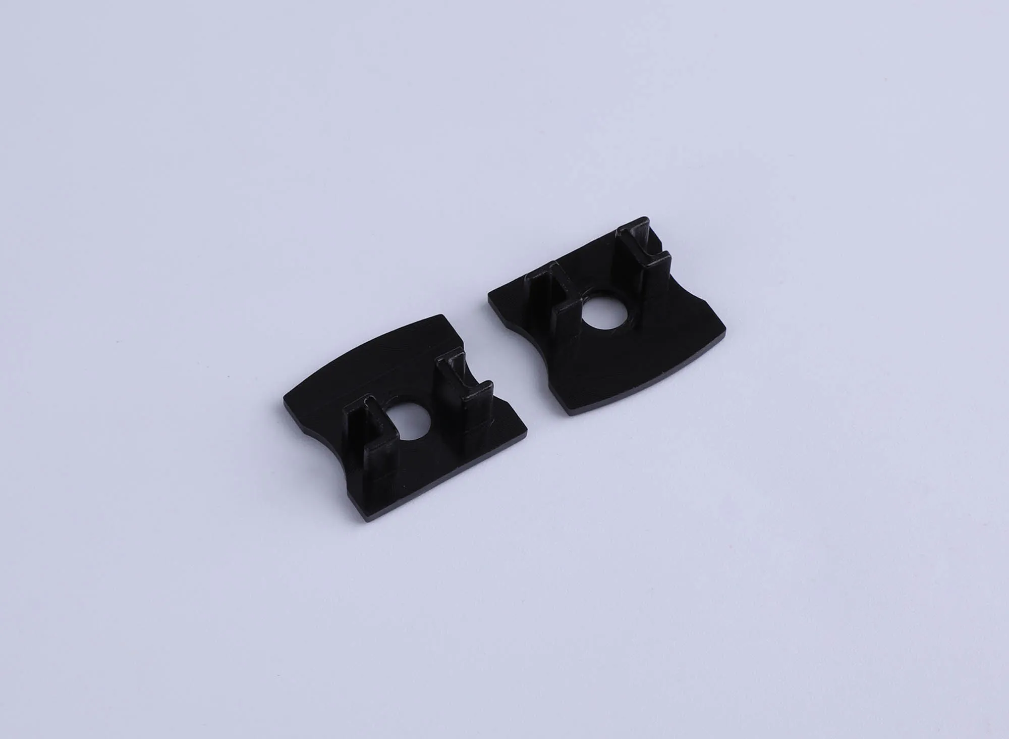 Tiras 17.3 x 15.7mm Black Profile End Cap With Hole (1pc) for M7393 M7396  Mantra Fusion Tiras LED Profile